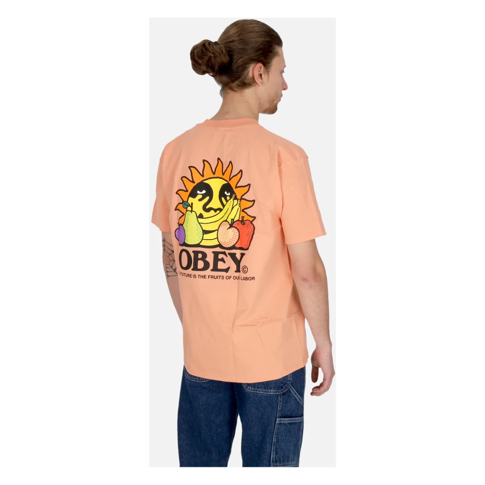 Obey Toekomst Vruchten Arbeid Tee Citrus T-shirt Pink Heren
