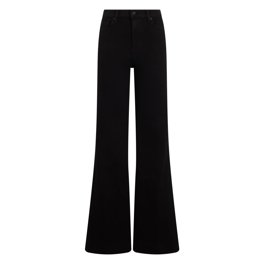 7 For All Mankind Black Modern Dojo Jeans - Female - Flare Jeans - W31 - Jeans