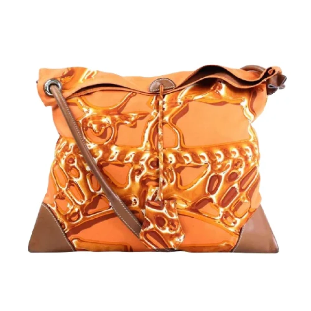 Hermès Vintage Pre-owned Silk shoulder-bags Orange Dames