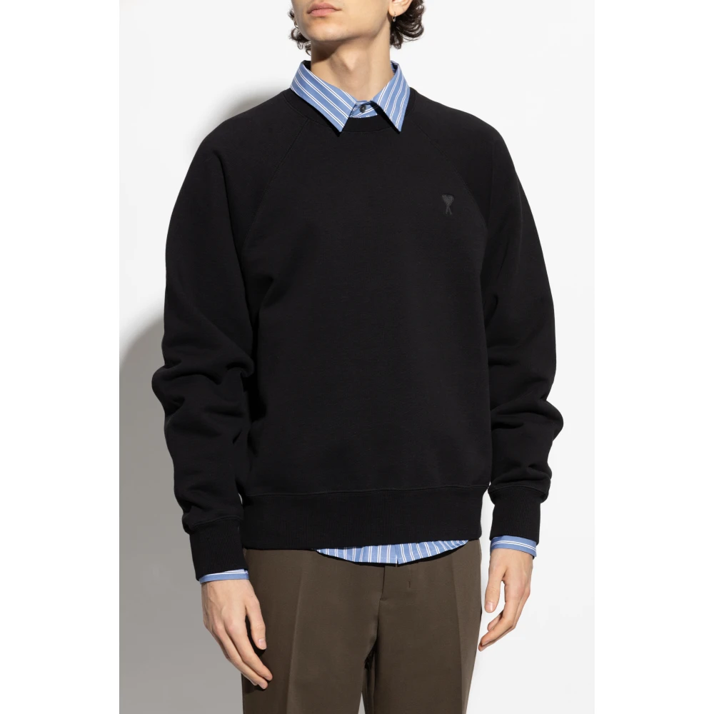 Ami Paris Sweatshirt met logo Black Heren