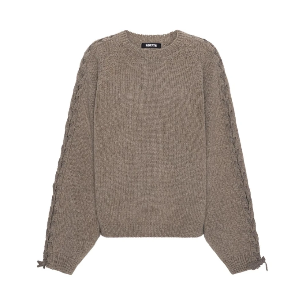Rotate Birger Christensen Women's Brown Round-Neck Knitwear, Xs, Rotate Jumpers