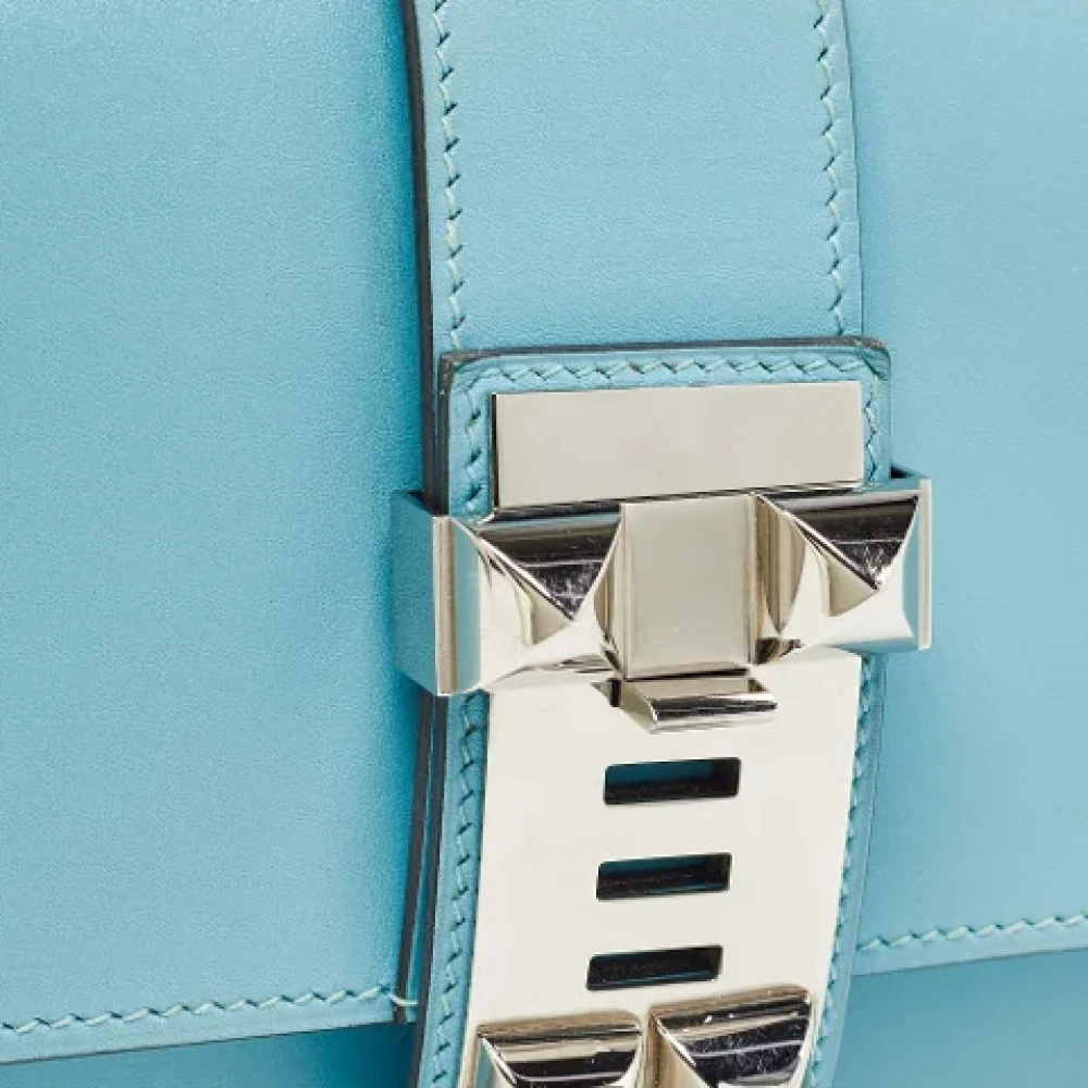 Hermès Vintage Pre-owned Leather clutches Blue Dames