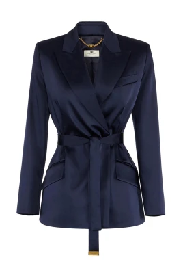 Stretch Satin Jacket med bä