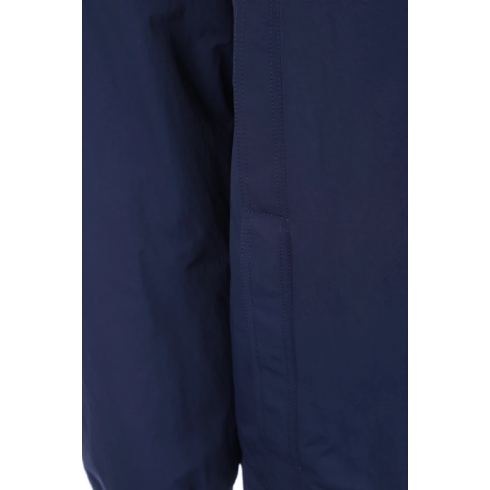 Gucci Blauwe technische jersey jas met logo patch Multicolor Heren