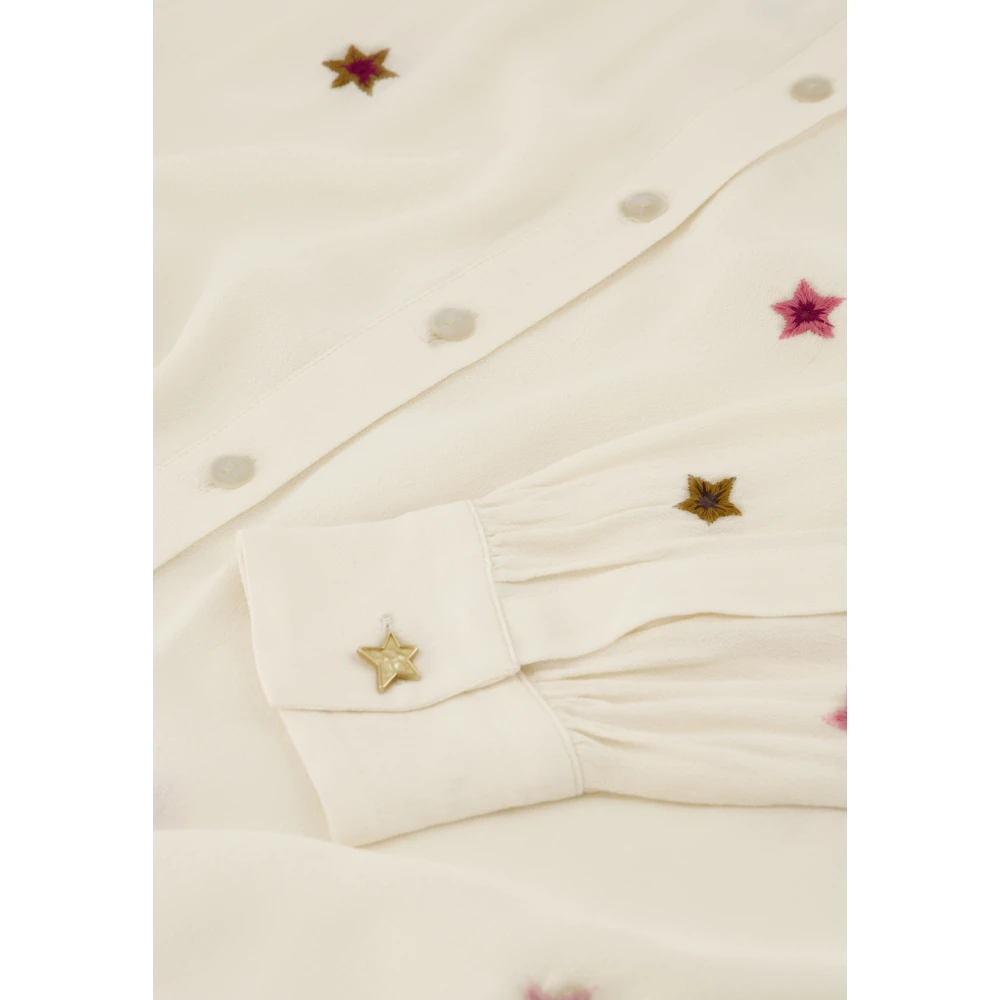 Fabienne Chapot Geborduurde Sterrenblouse Beige Dames
