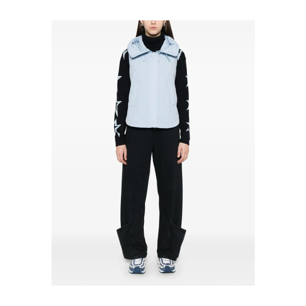 Peuterey Elegante Gebreide Celeste Jas Blue Dames