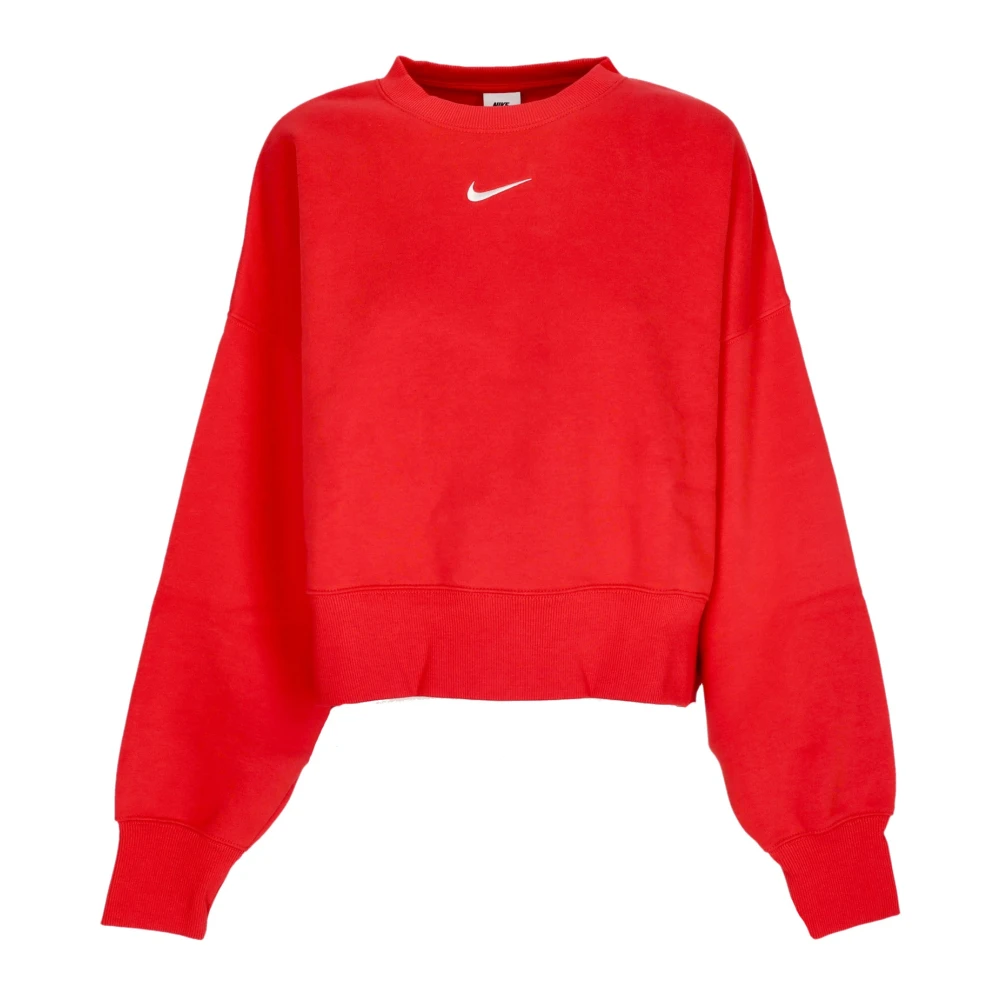 Nike Phoenix Fleece Crewneck Sweatshirt Lady Red Dames