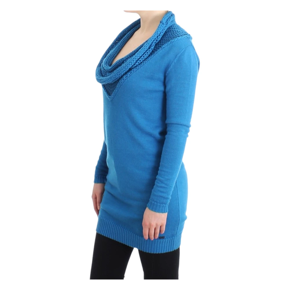 Costume National Blauwe Gebreide Trui met Ronde Halslijn Blue Dames