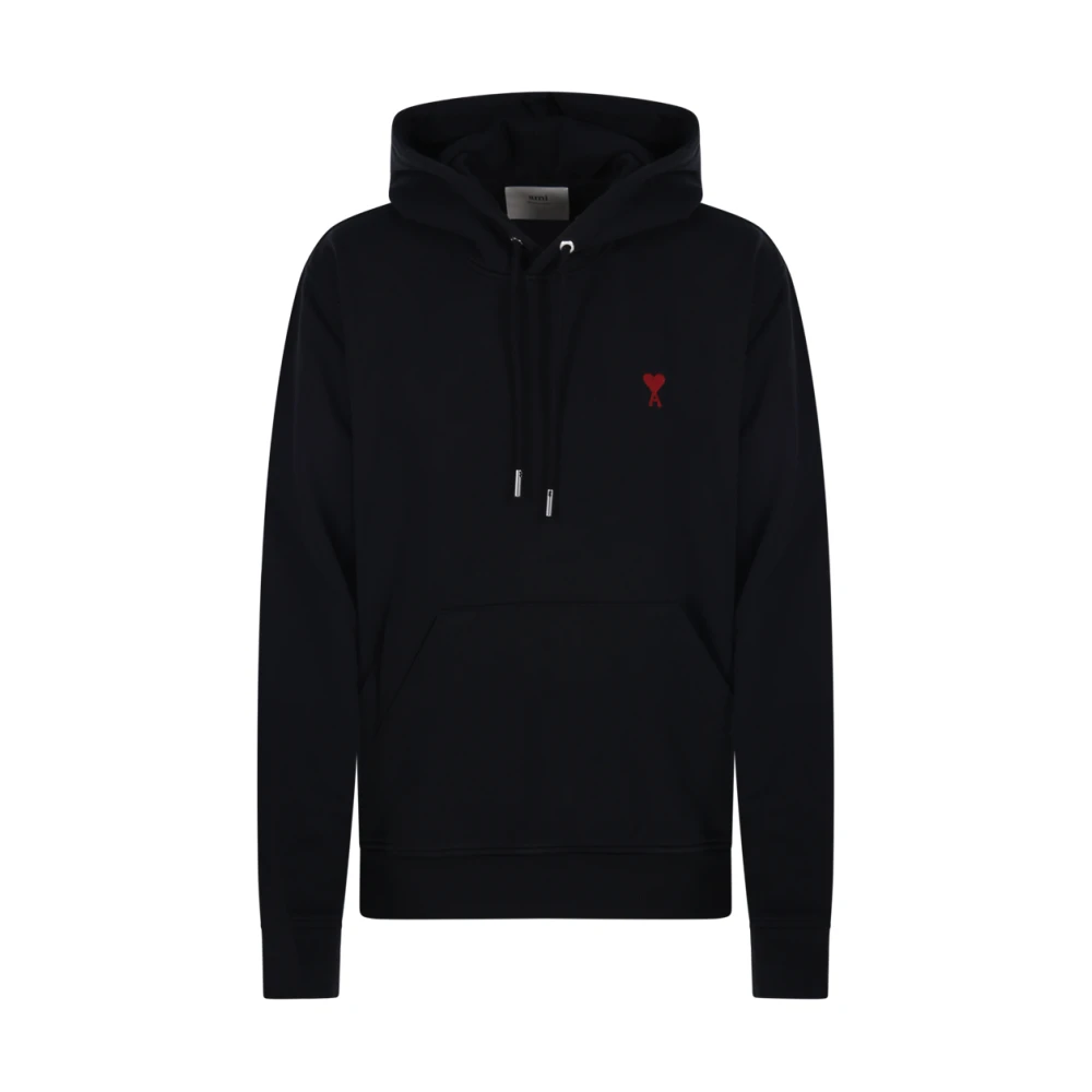 Ami Paris Heart Hoodie Black, Herr