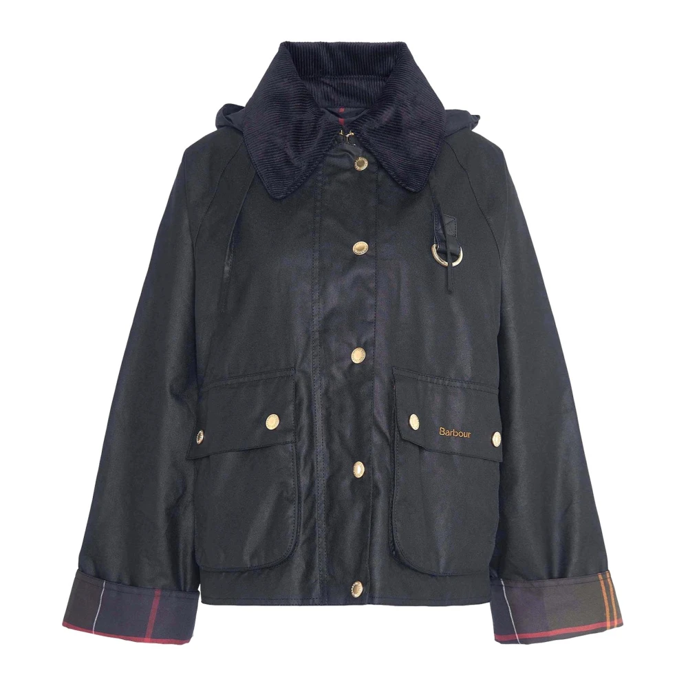 Barbour Zwarte Reighton Wax Jas Black Dames