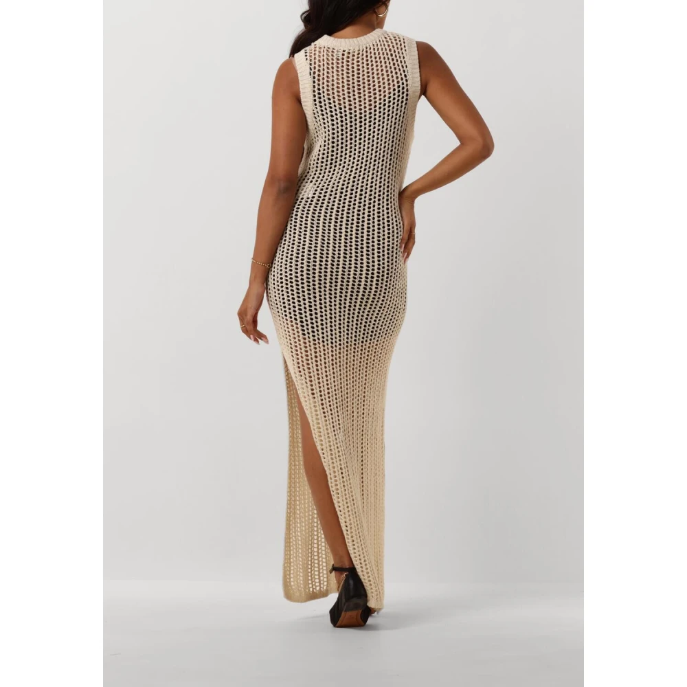 Y.A.S Beige Gebreide Jurk voor Vrouwen Beige Dames