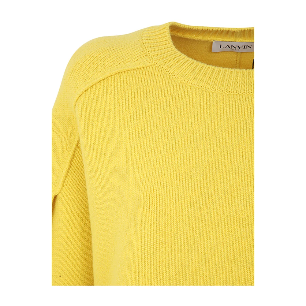 Lanvin Zonnebloem Cocoon Cape Jumper Yellow Dames