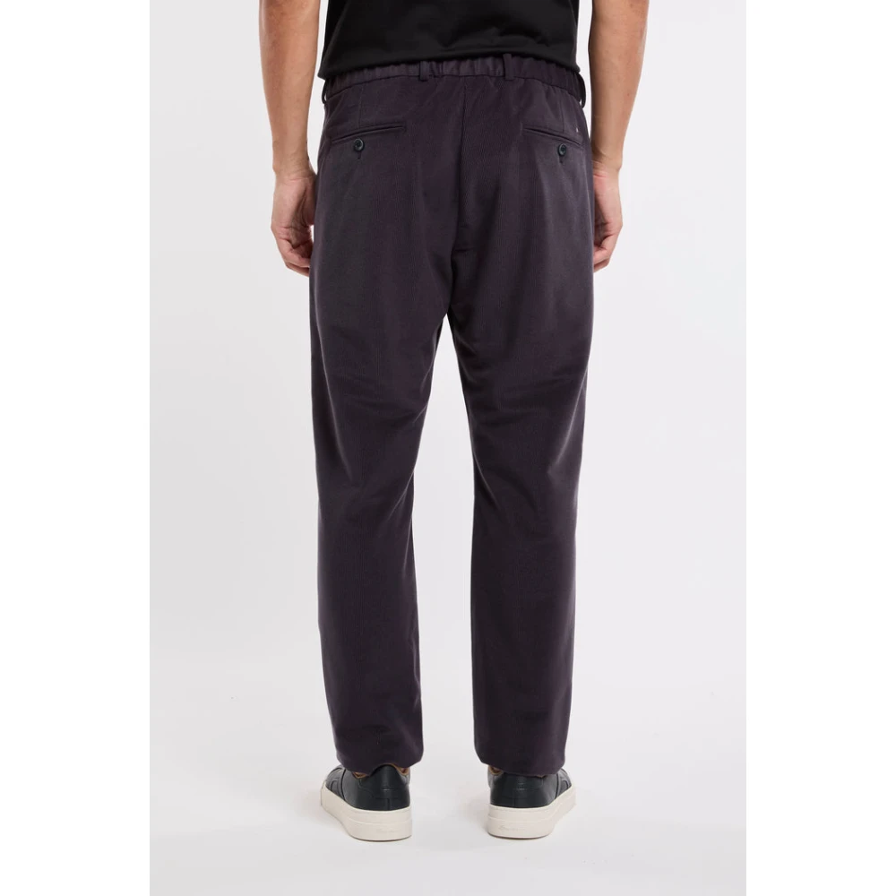 Herno Linen Velvet Broek Blue Heren