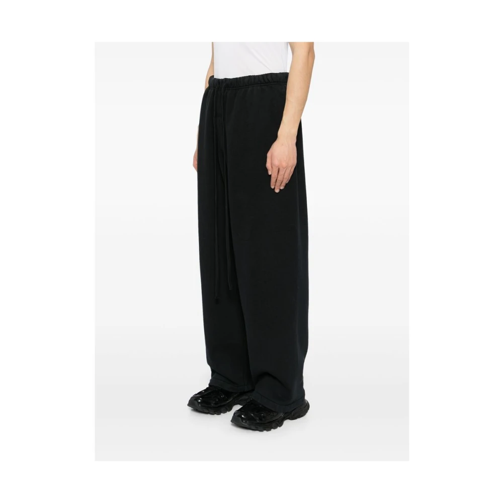 Fear Of God Zwarte Logo Print Elastische Taille Shorts Black Heren
