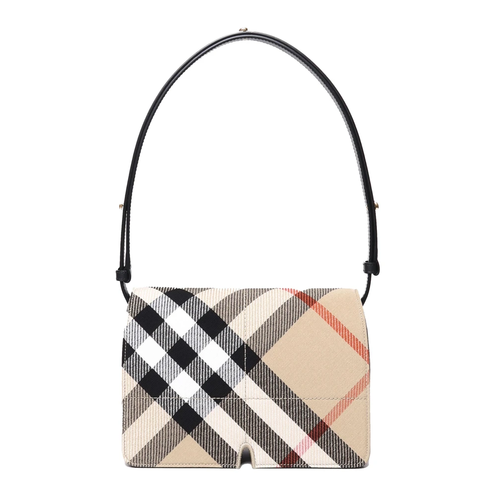 Burberry Vintage Check Patroon Schoudertas Beige Dames