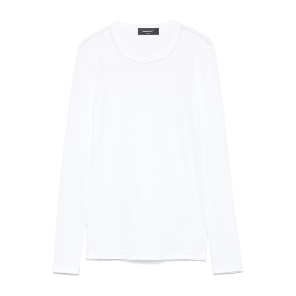 Fabiana Filippi Witte Crew Neck Sweater White Dames