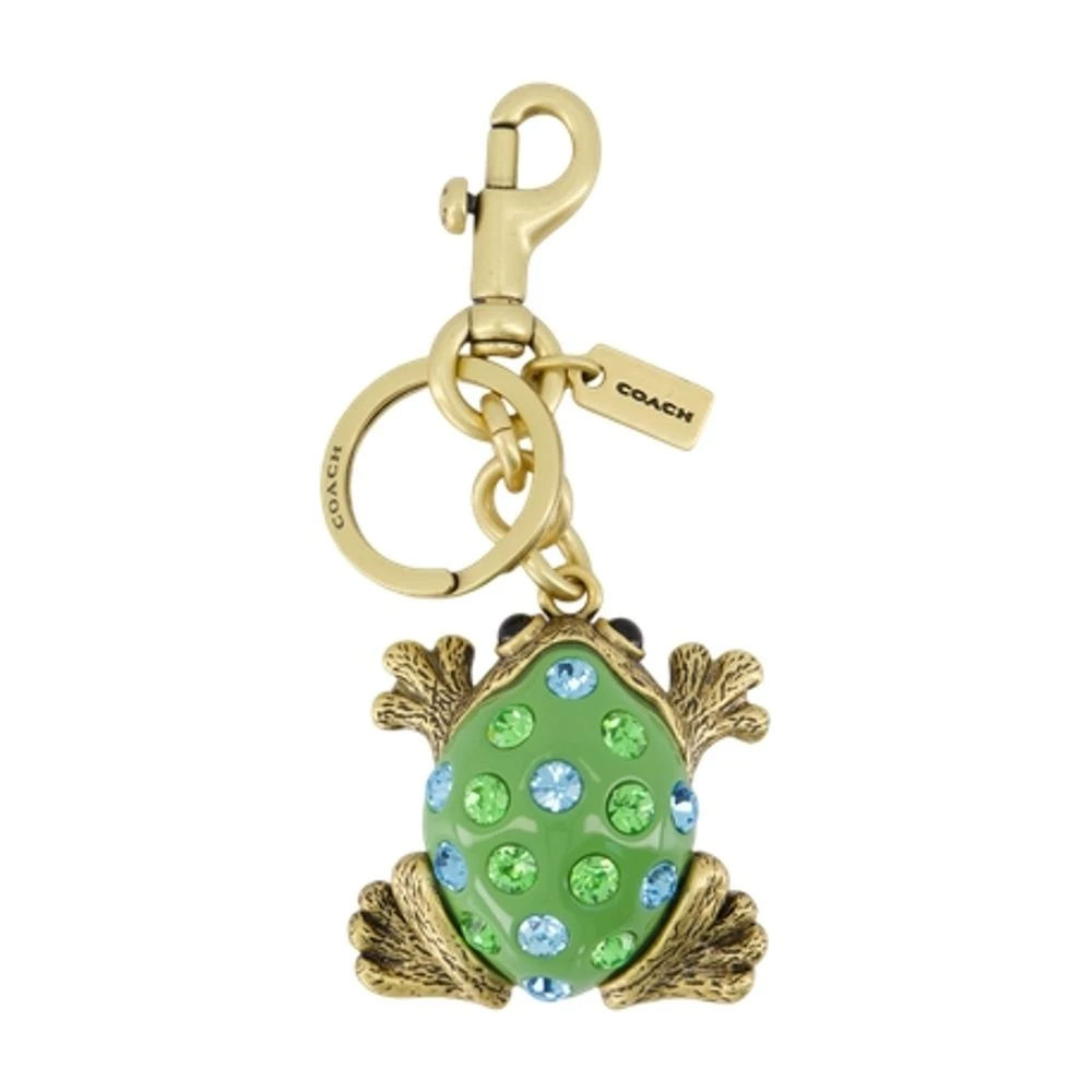 Coach, Accessoires , Dames, Groen, ONE Size, Groene Kikker Sleutelhanger - Metaal Hars