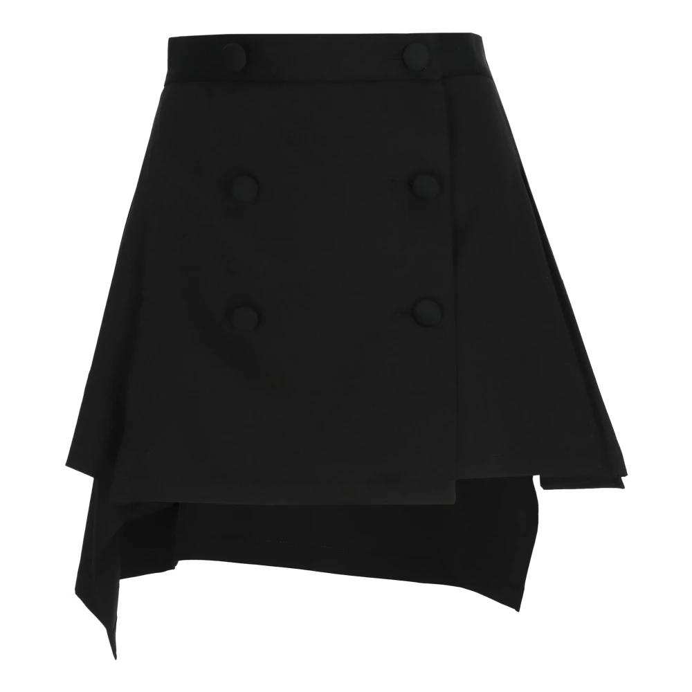 Vivienne Westwood Women's Black Short Skirts, Xs, Asymmetric Mini Skirt