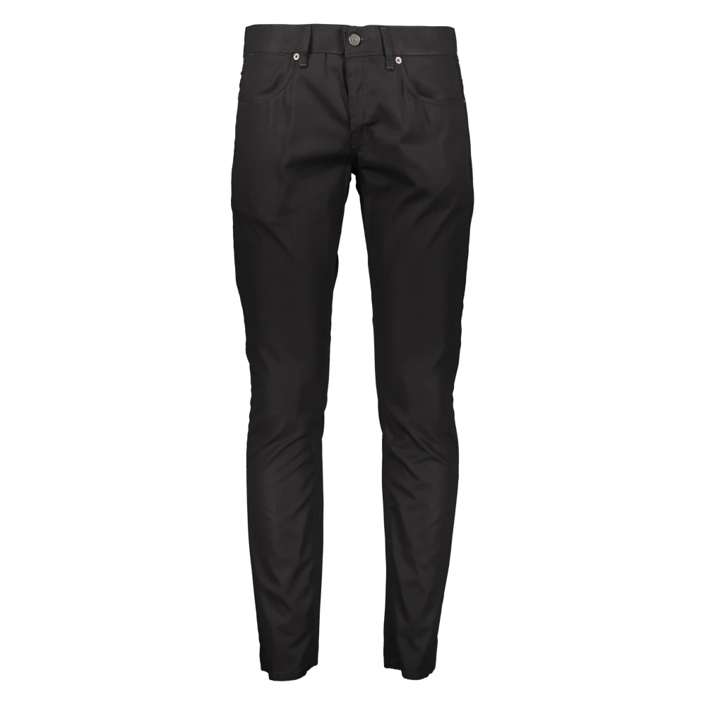 Dondup Katoenen Broek met Metalen Knopen Black Heren