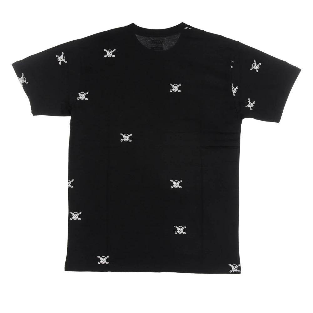 Vans Zwarte Varsity T-shirt met All Over Print Black Heren