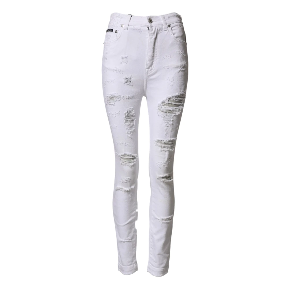 Dolce & Gabbana Damen Weiß Jeans, Sgröße: