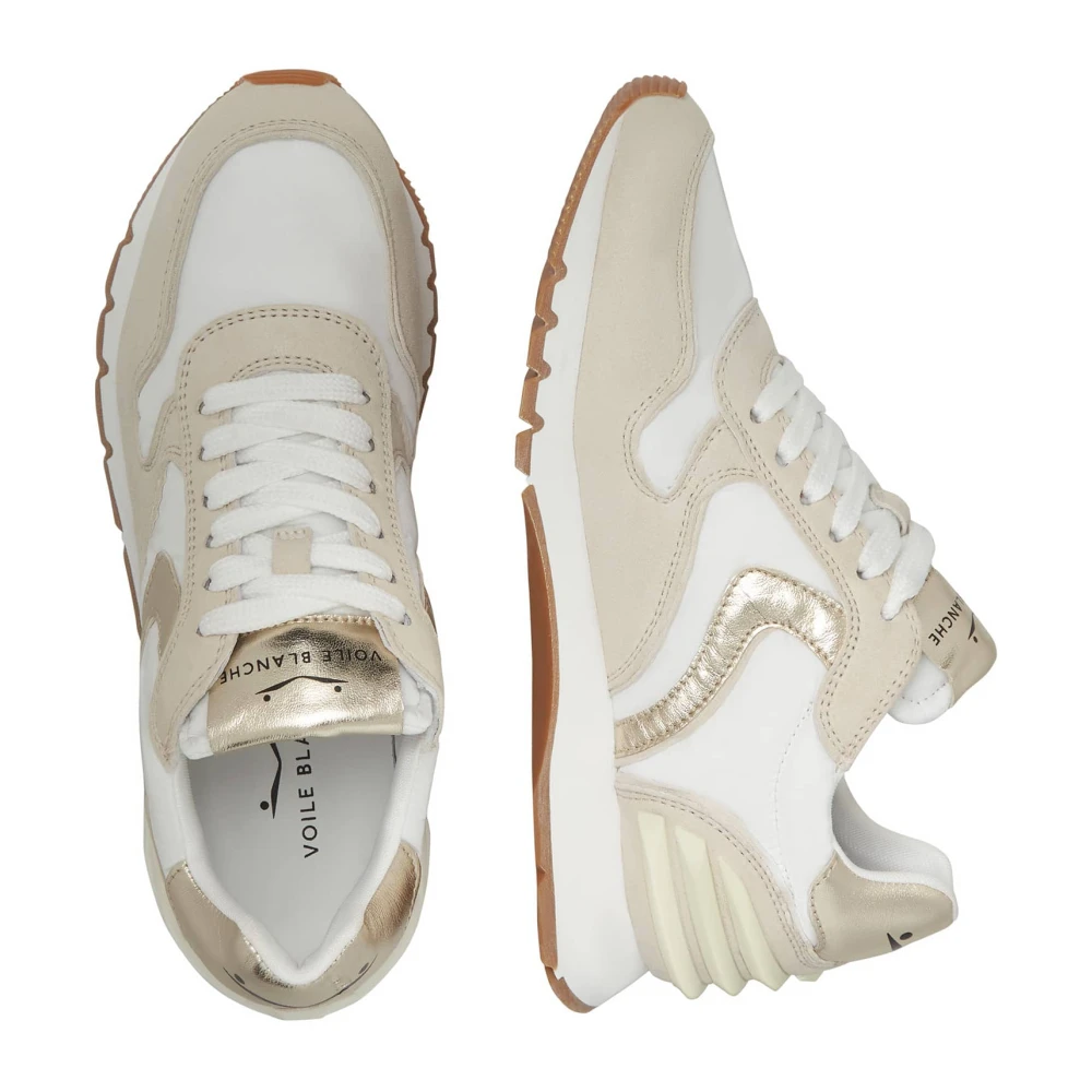 Voile blanche Suede and technical fabric sneakers Julia Power Beige Dames