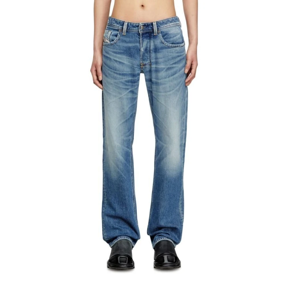 Diesel Mannelijk Blauw Jeans Heren, W34 L32, Katoen, 1985 Larkee Straight Jeans