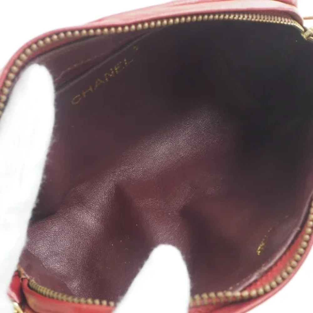 Chanel Vintage Pre-owned Leather crossbody-bags Red Dames