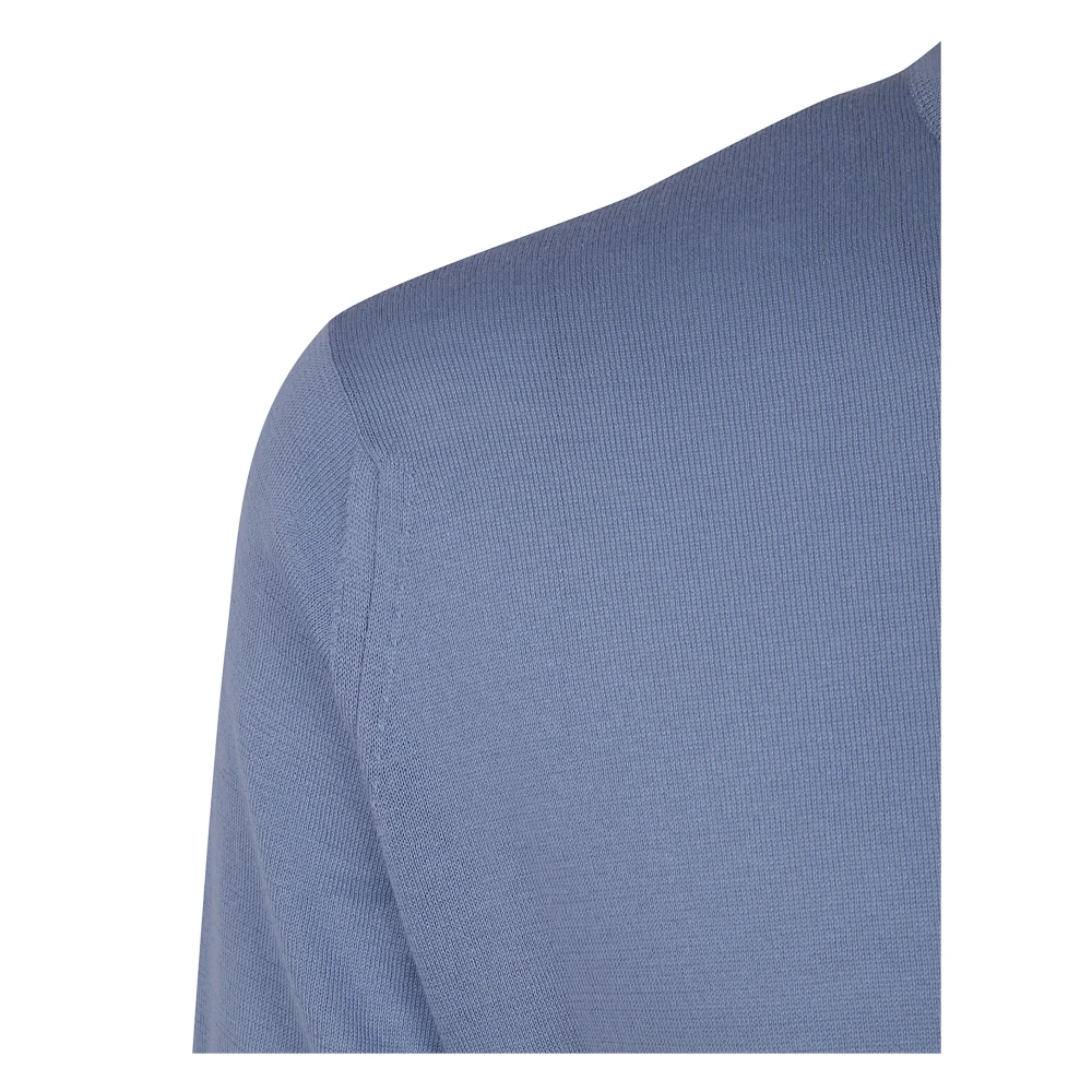 John Smedley Korte mouwen ronde hals T-shirt Blue Heren