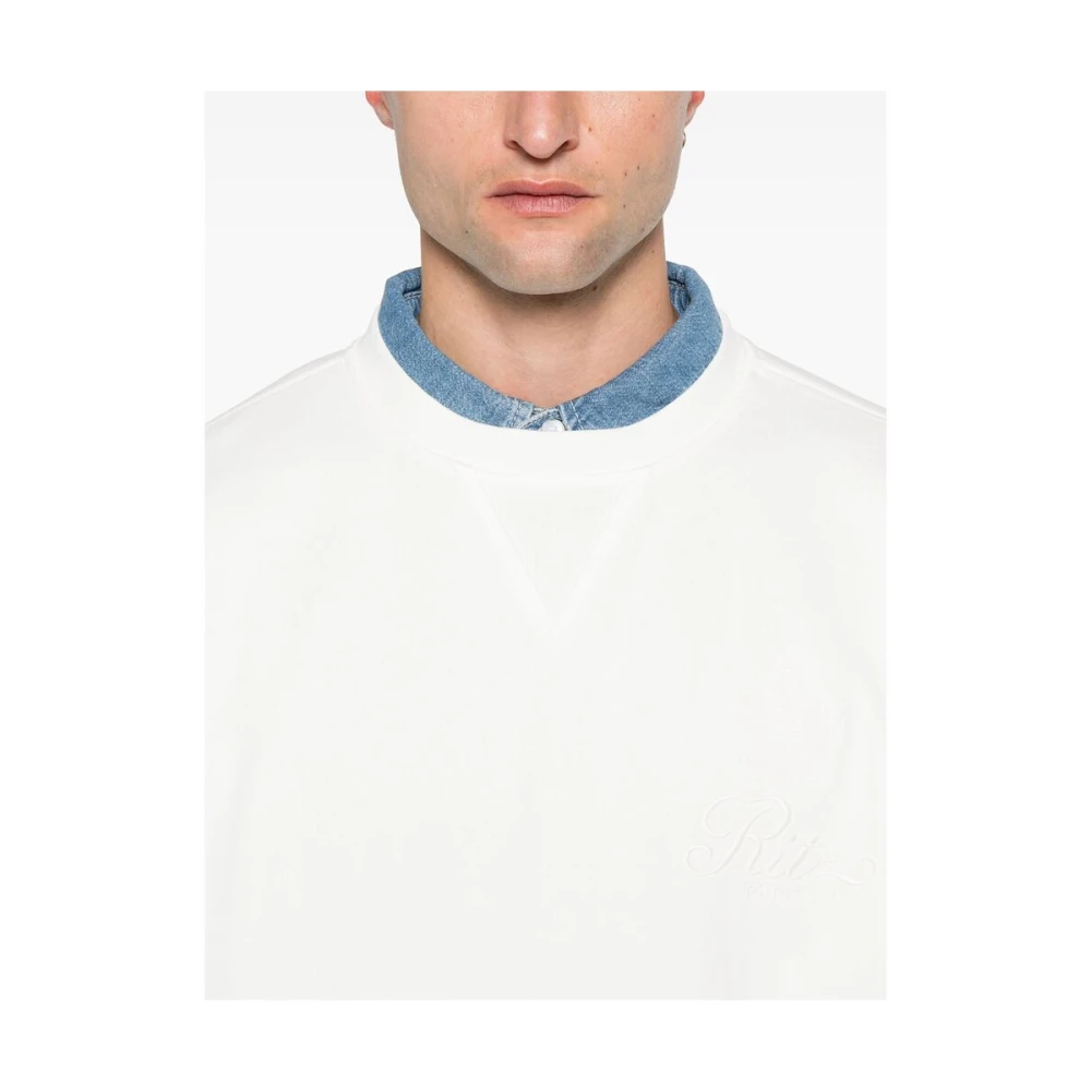 Frame Parijse Witte Crew Neck Sweatshirt White Heren