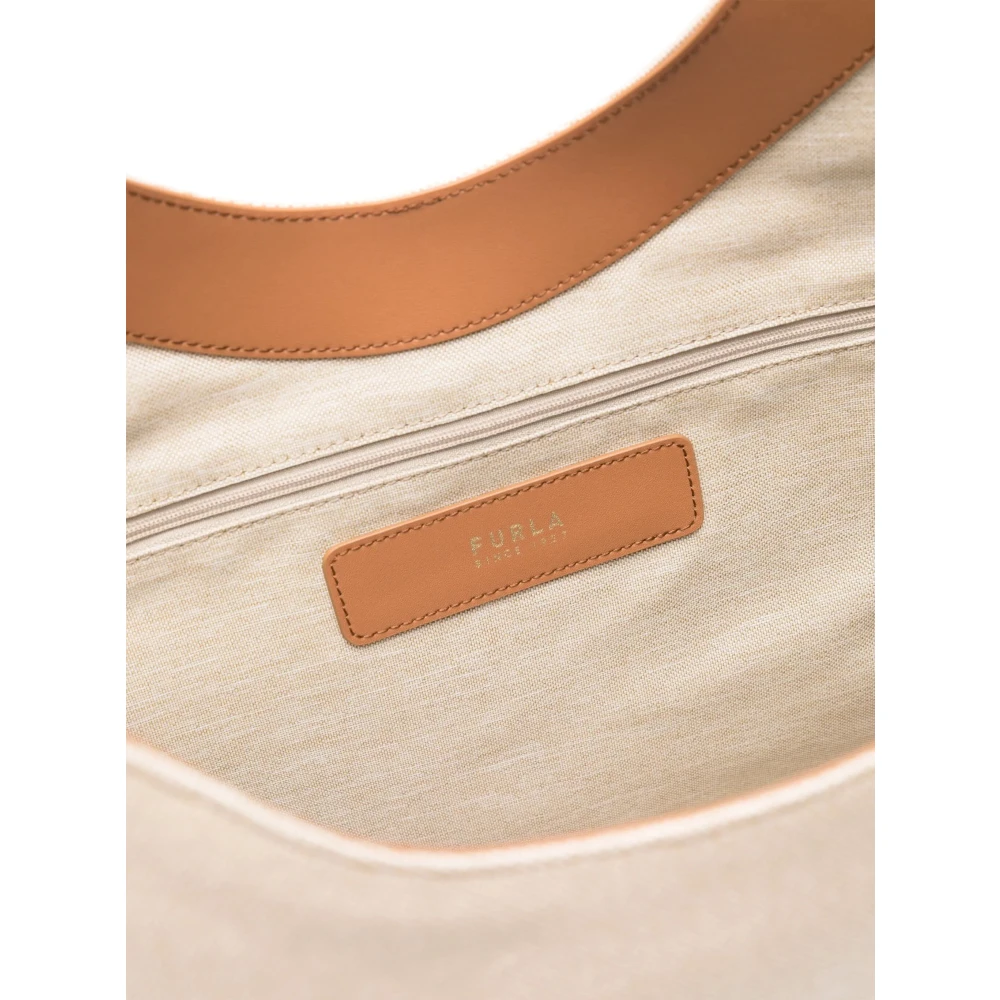Furla XL Hobo Tas in Natuur Brandy Beige Dames