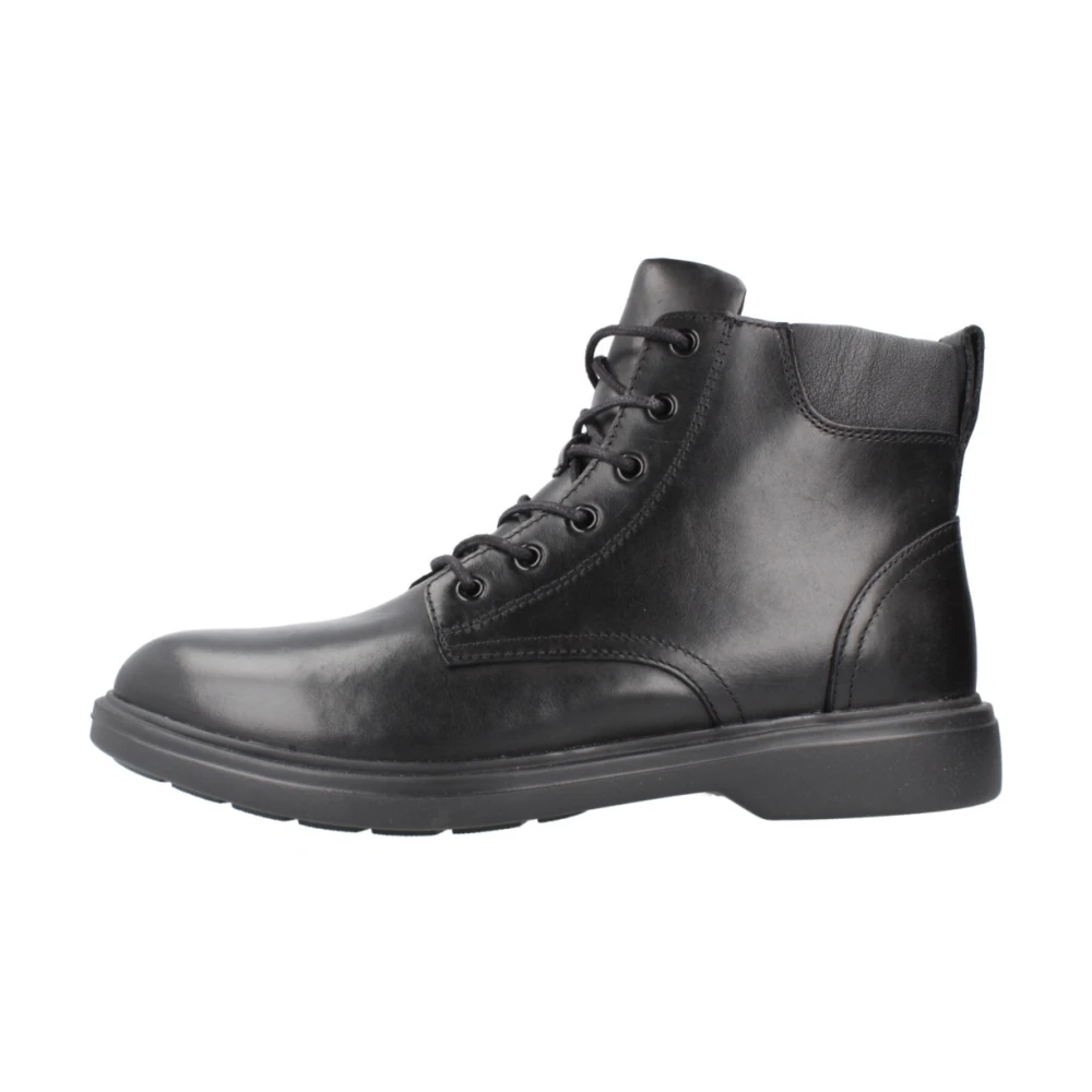 Geox Men's Black Stylish Lace-Up Boots - Lace-Up Boots - 7 Uk - Shoes