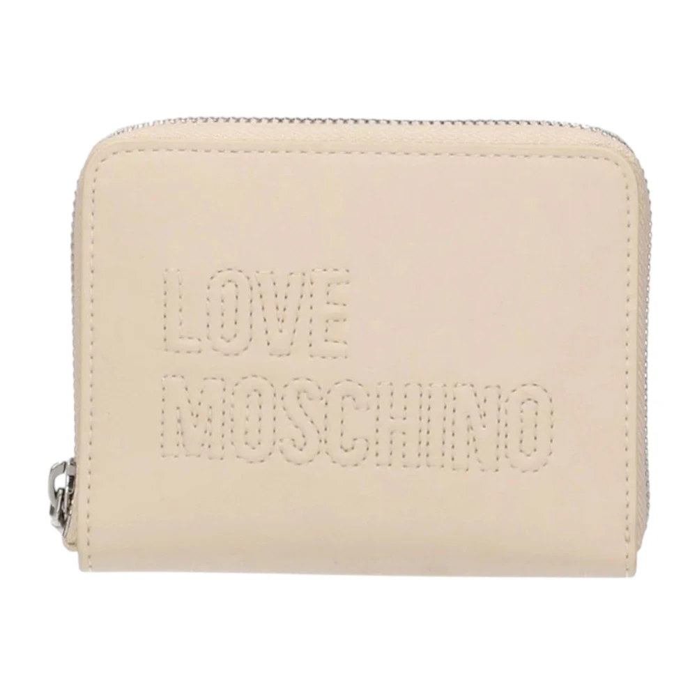 Love Moschino Women's White Zip Wallet - Wallets & Cardholders - One Size - Accessories