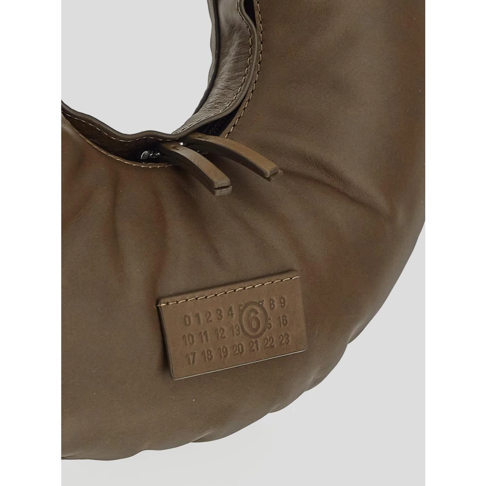 MM6 Maison Margiela Leren handtas met handvat Brown Dames