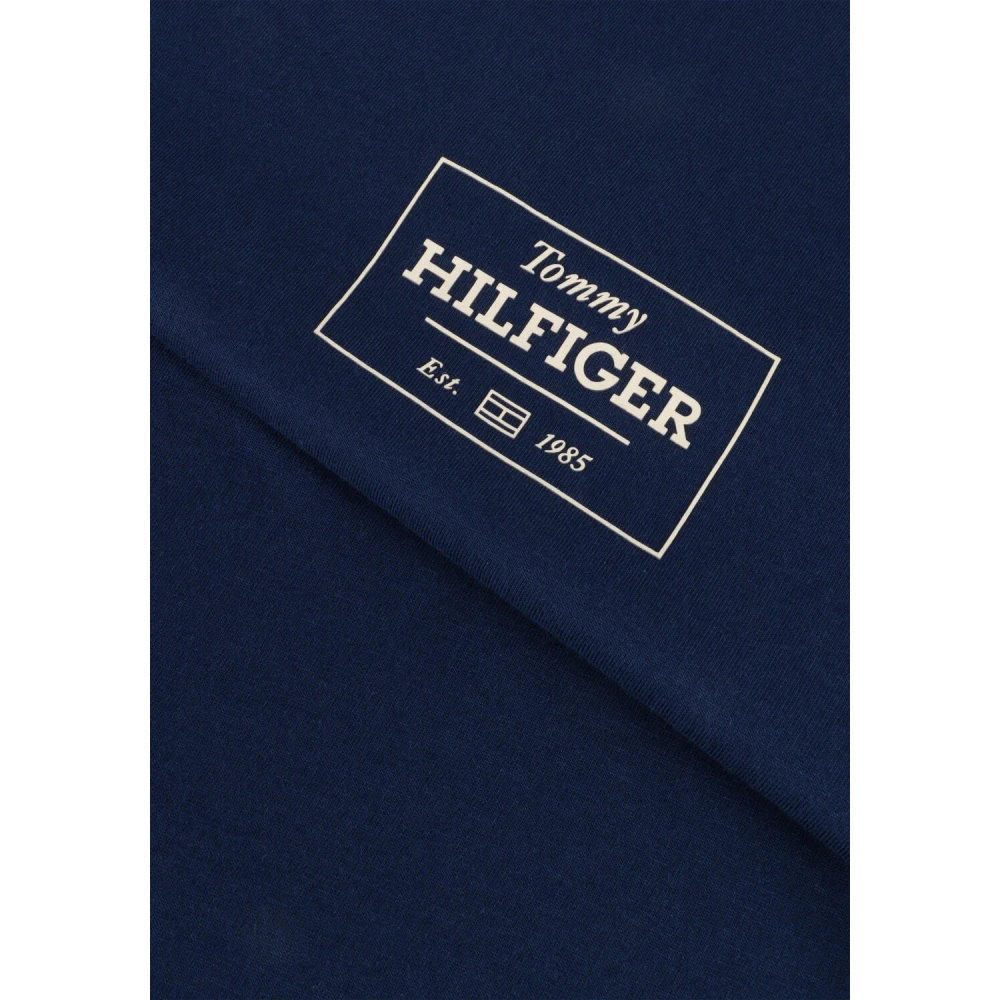 Tommy Hilfiger Heren Monotype Printed Label Tee Blue Heren