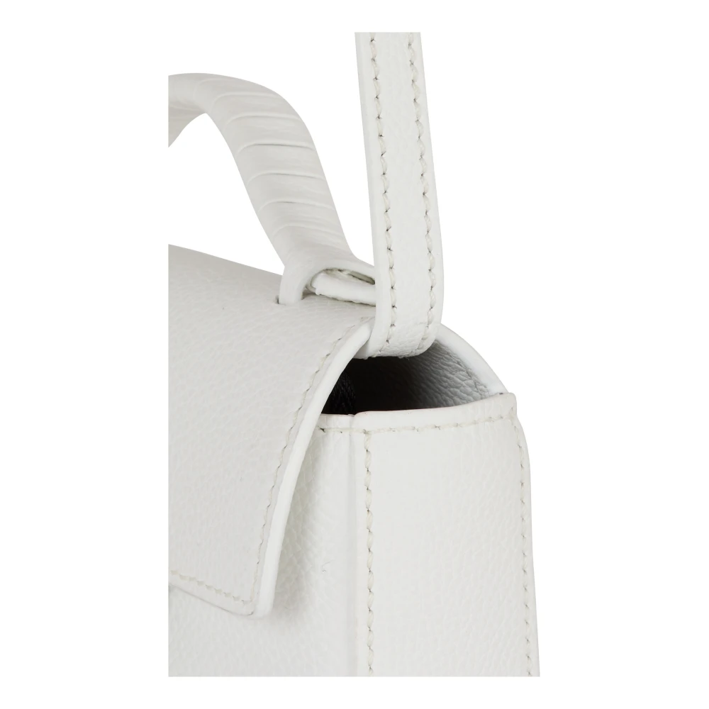Balmain Gestructureerd kalfsleer B-Buzz 17 Mini tas White Dames