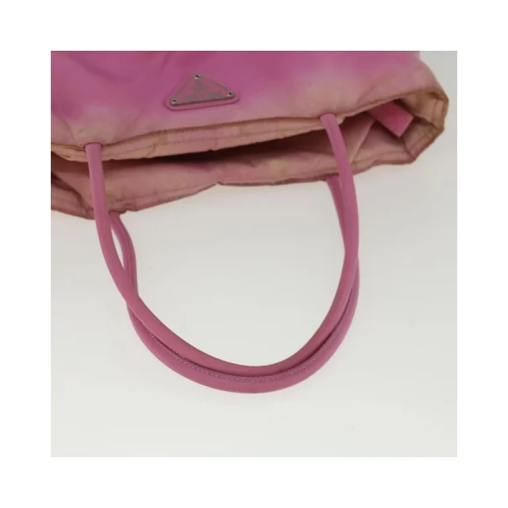 Prada Vintage Pre-owned Nylon handbags Pink Dames