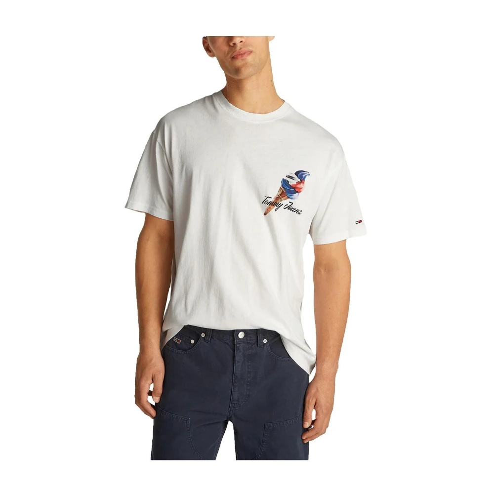 Tommy Hilfiger Men's White T-Shirts,, Summer Energy Tee Large