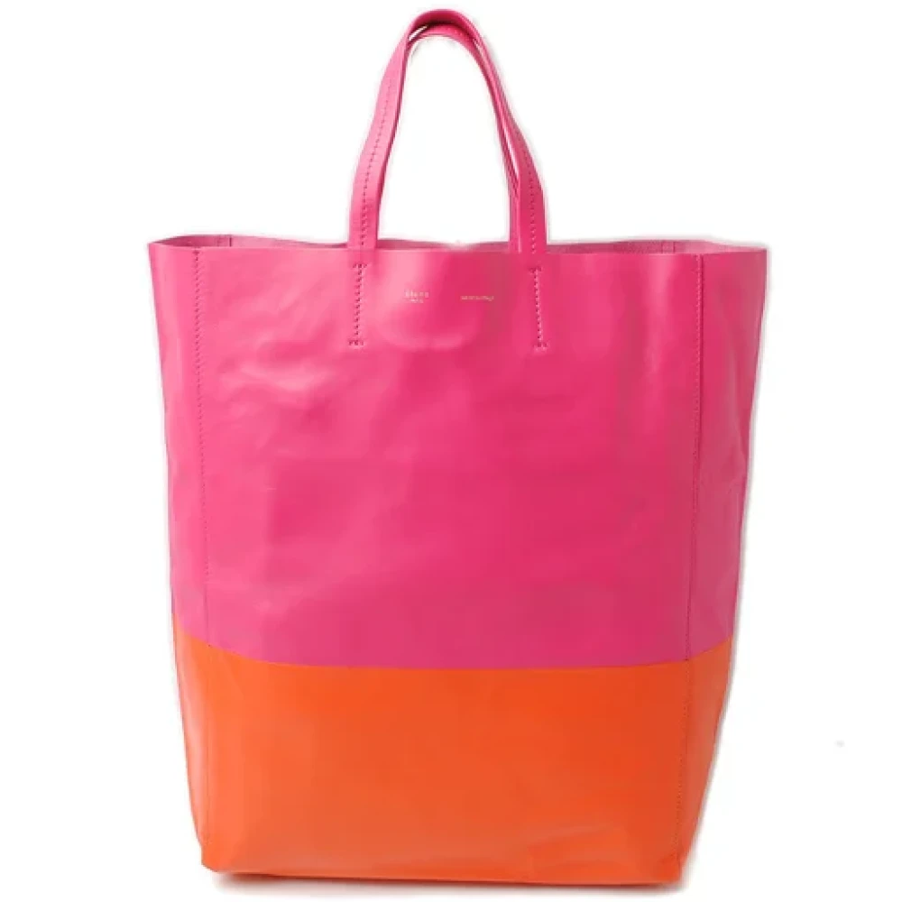 Celine Vintage Pre-owned Leather shoulder-bags Orange Dames
