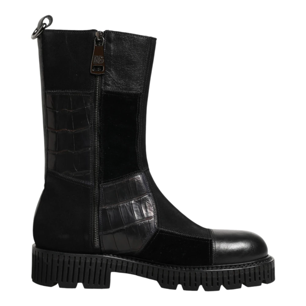 Dolce & Gabbana Men's Black Short Boots - High Boots - 7 Uk - Shoes