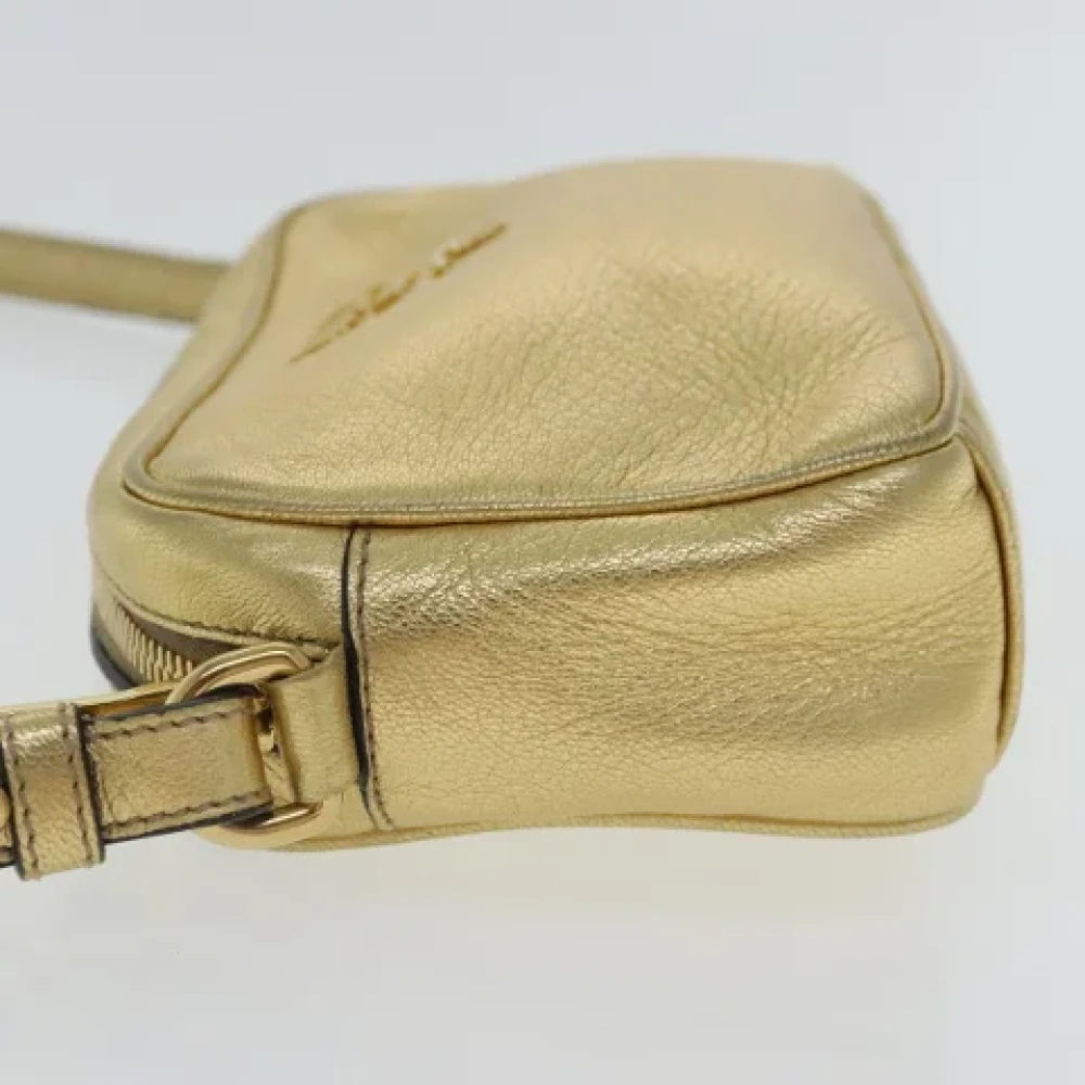 Prada Vintage Pre-owned Leather prada-bags Yellow Dames