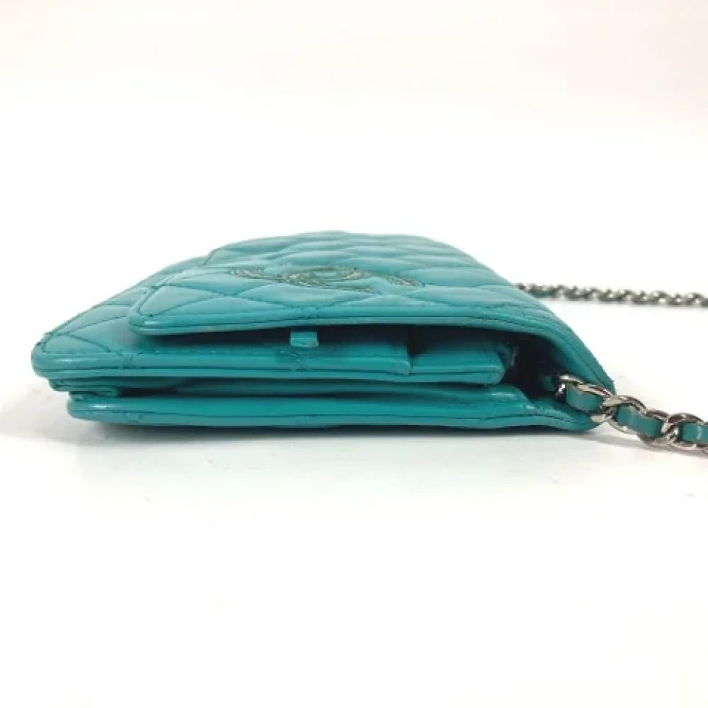 Chanel Vintage Pre-owned Leather chanel-bags Blue Dames