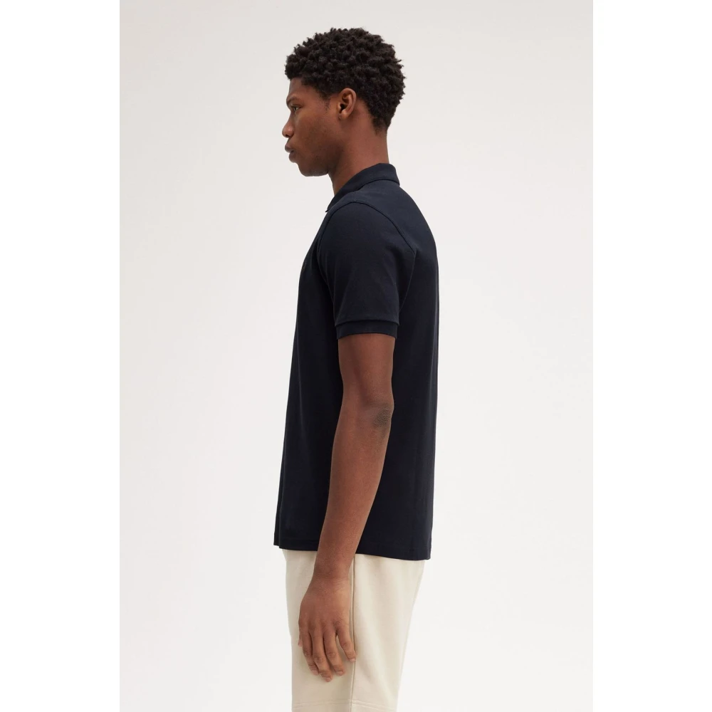 Fred Perry Blauw Logo Bruin Poloshirt Blue Heren