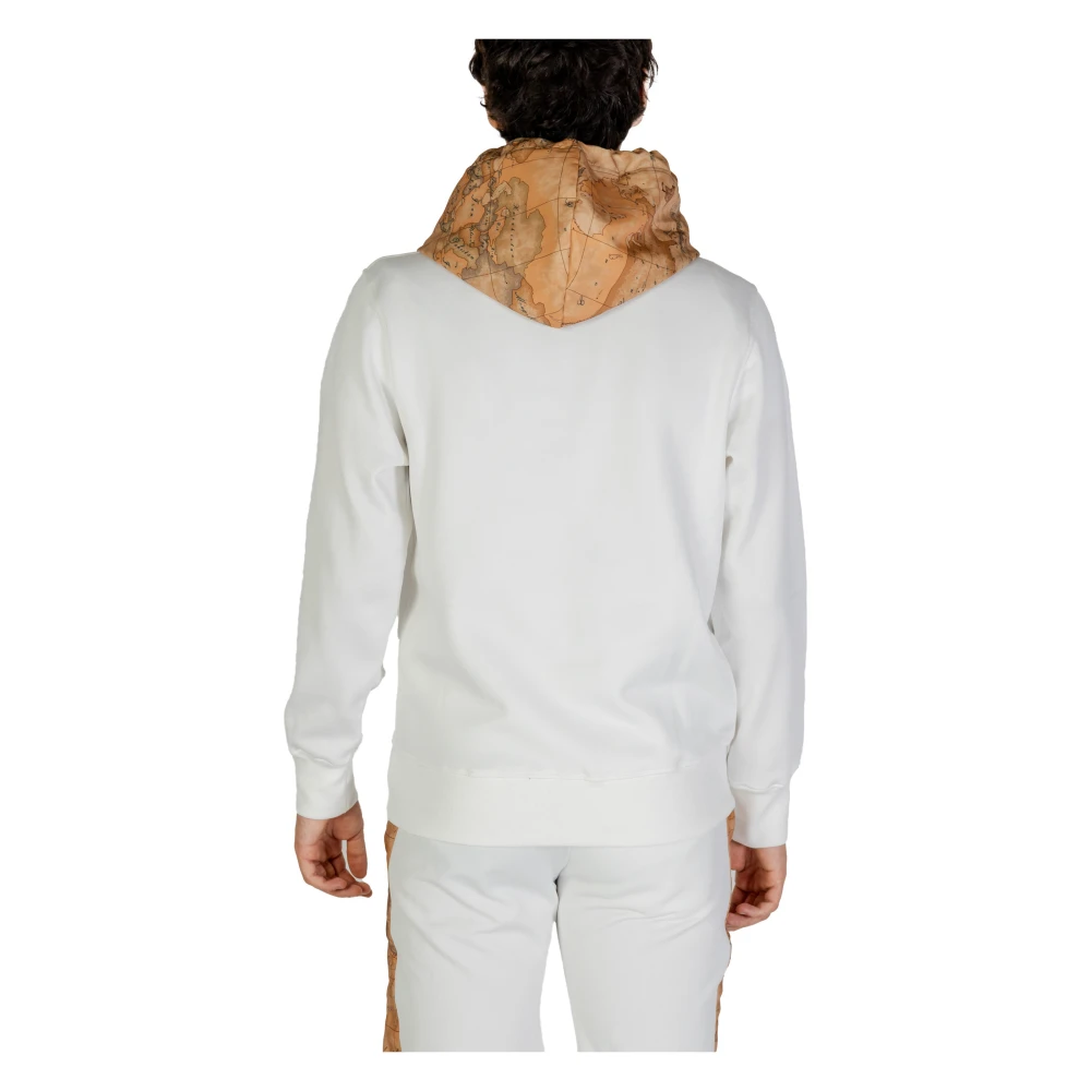 Alviero Martini 1a Classe Witte Bedrukte Hoodie Sweatshirt Herfst Winter White Heren