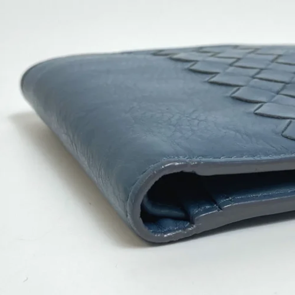 Bottega Veneta Vintage Pre-owned Leather wallets Blue Dames