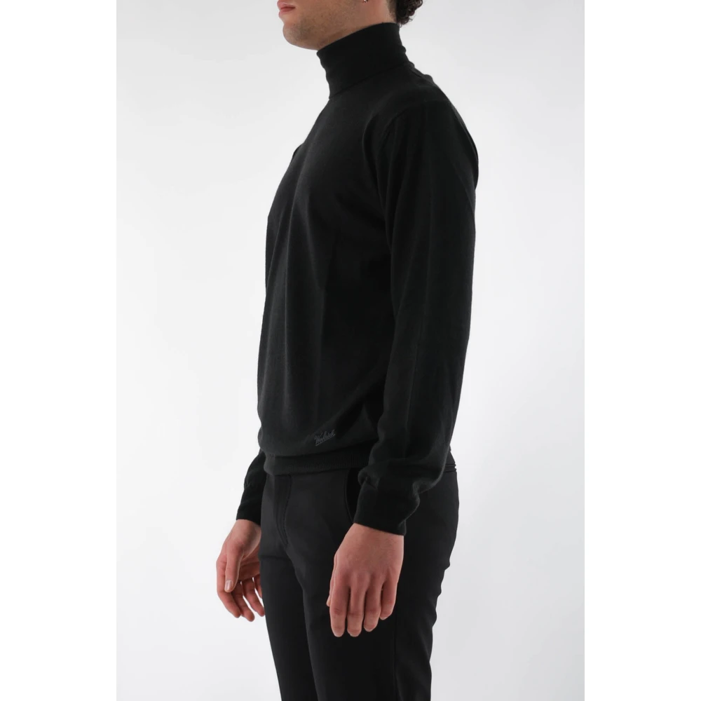 Woolrich Merinowol coltrui met ribboorden Black Heren
