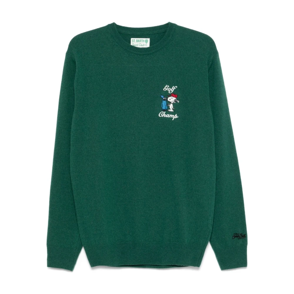 MC2 Saint Barth Groene Snoopy Trui Green Heren