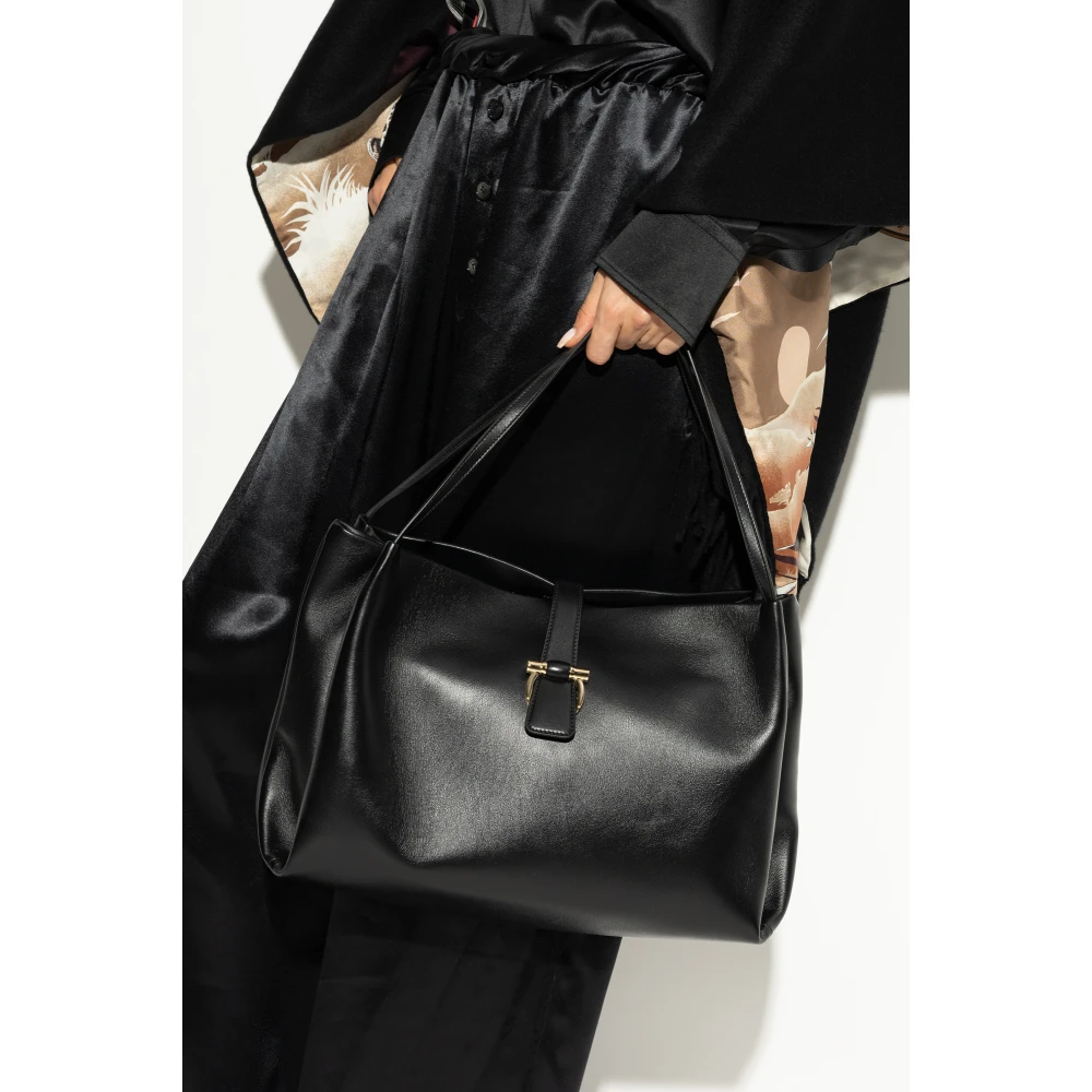 Salvatore Ferragamo Tas type shopper maat medium Black Dames