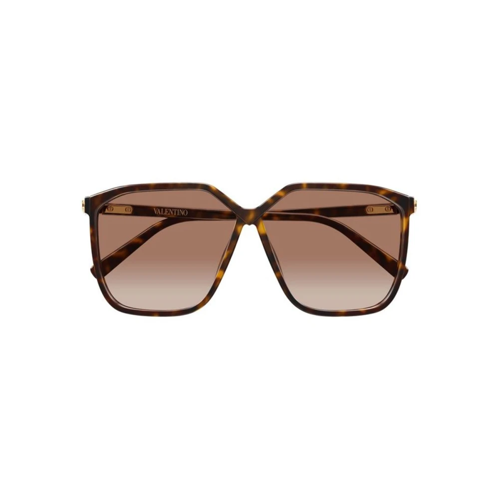 Valentino Women's Brown Sunglasses, 59 Mm, Rectangular Acetate Eyewear