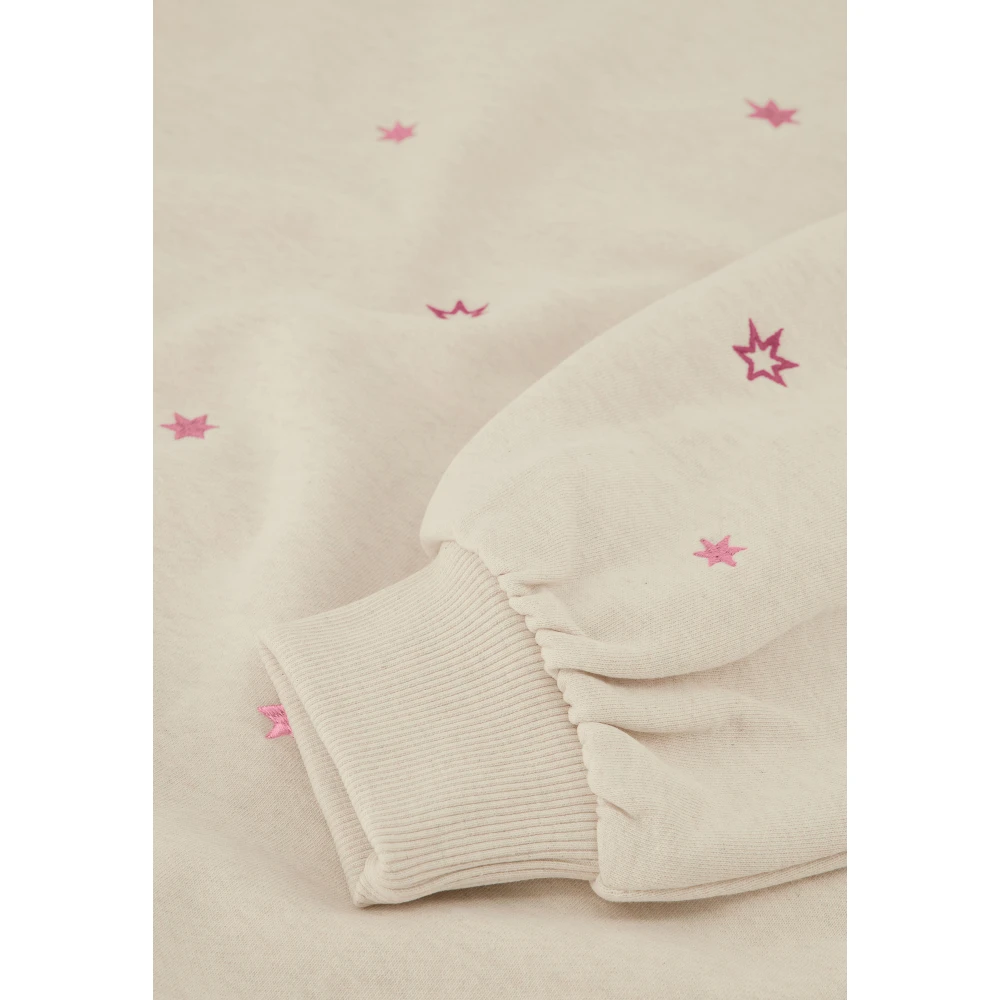 Fabienne Chapot Katoenen trui met ballonmouwen Beige Dames